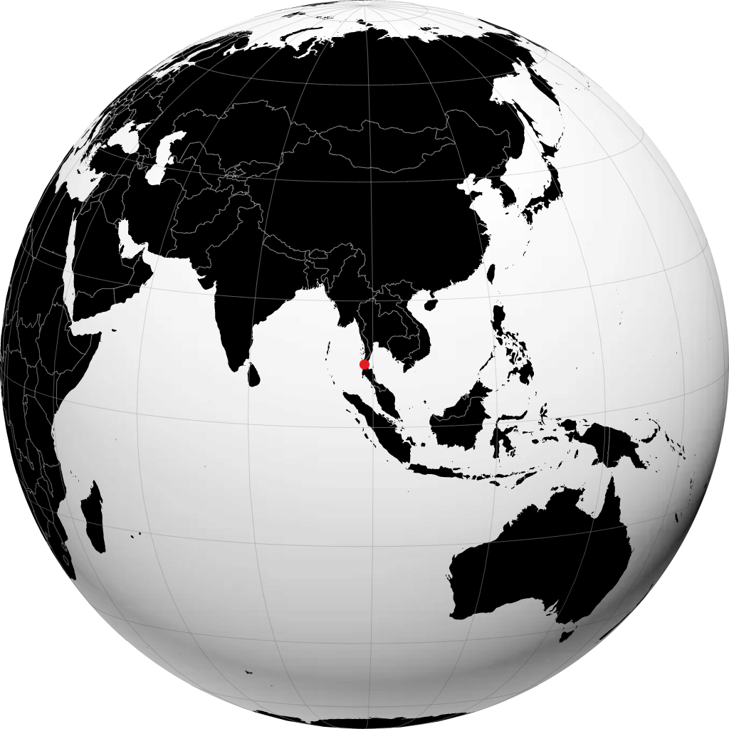 Ranong sur le globe