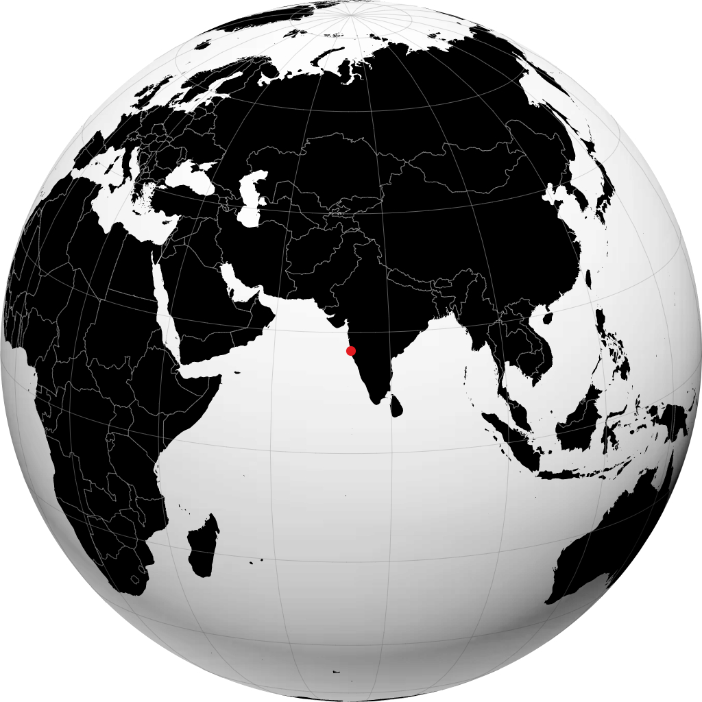 Ratnagiri sur le globe