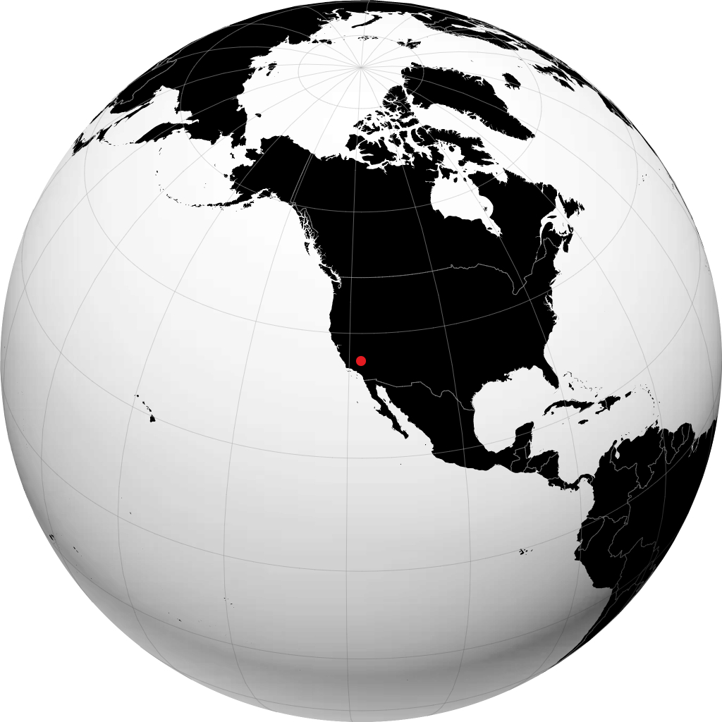 Ridgecrest sur le globe