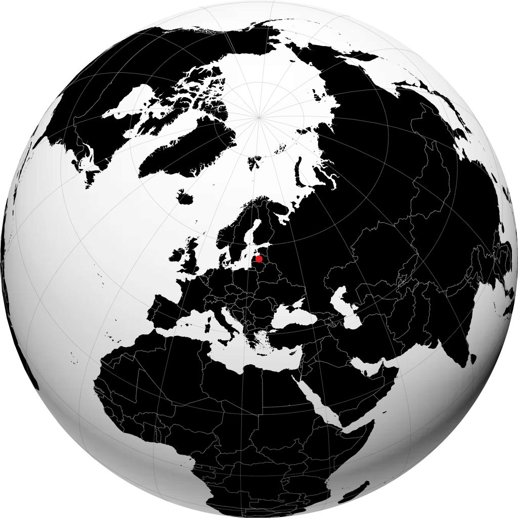 Riga sur le globe