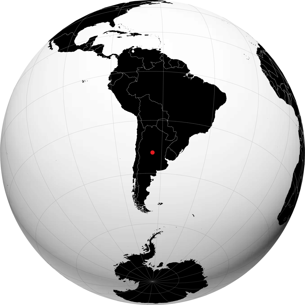 Río Tercero sur le globe