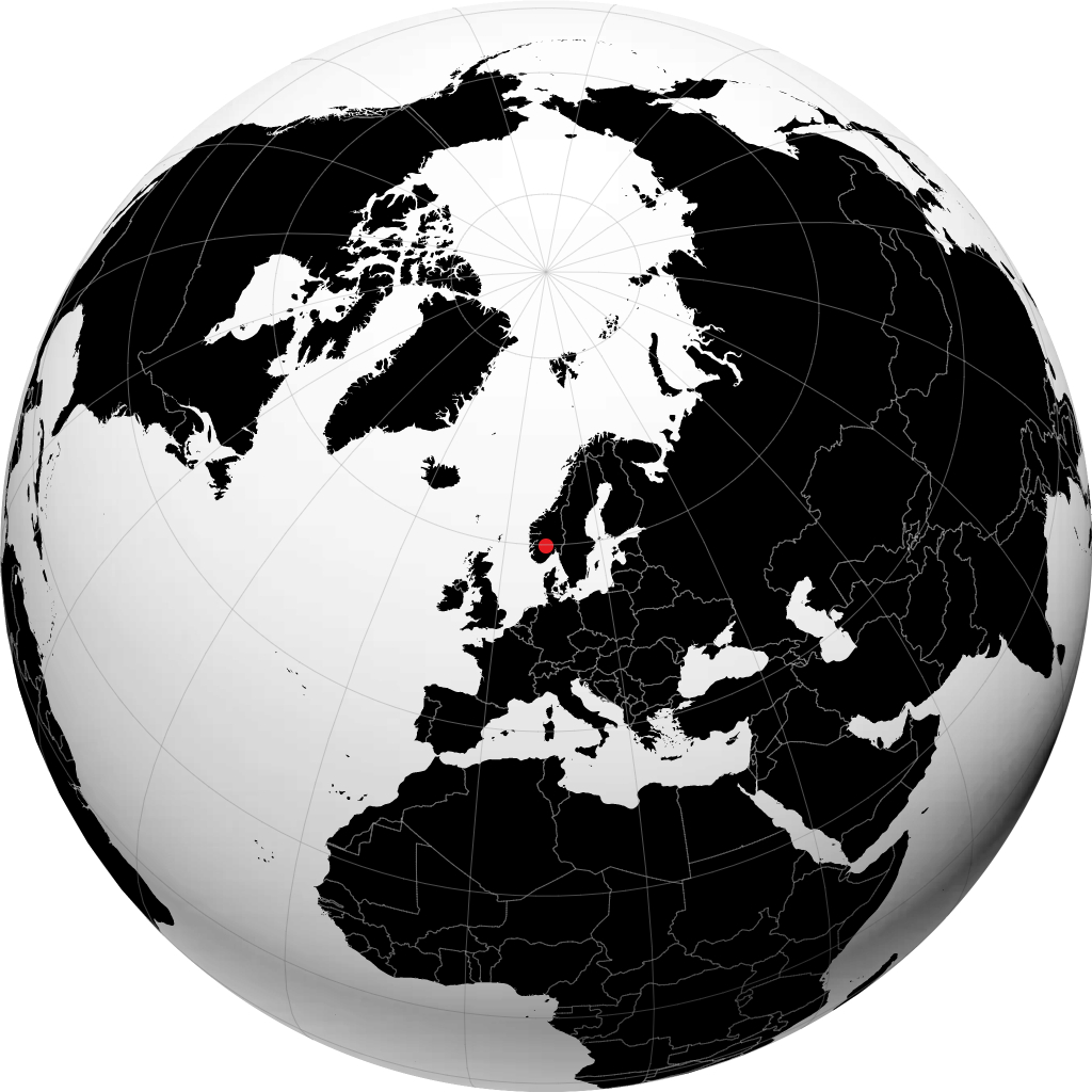 Rjukan sur le globe