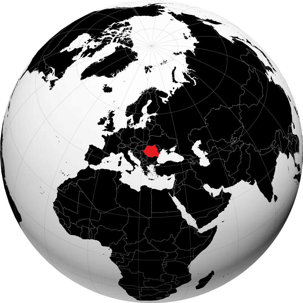 Roumanie sur le globe