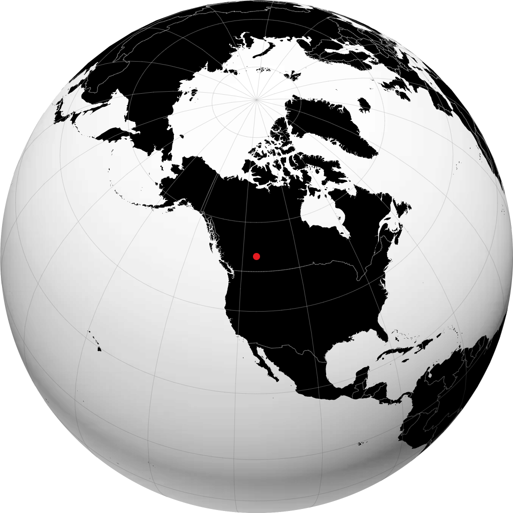 Rocky Mountain House sur le globe