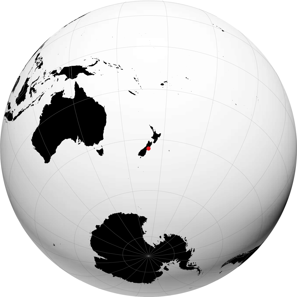 Rolleston sur le globe