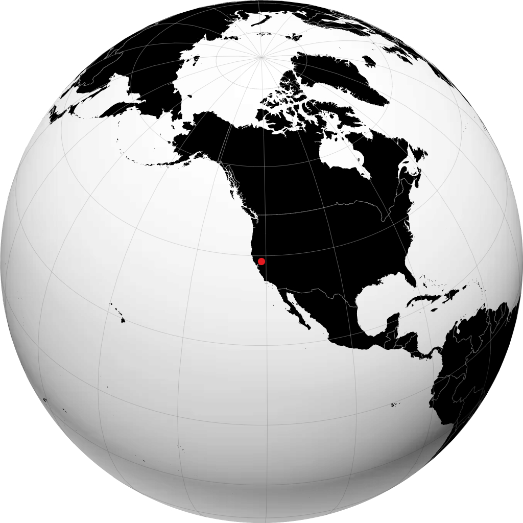 Roseville sur le globe