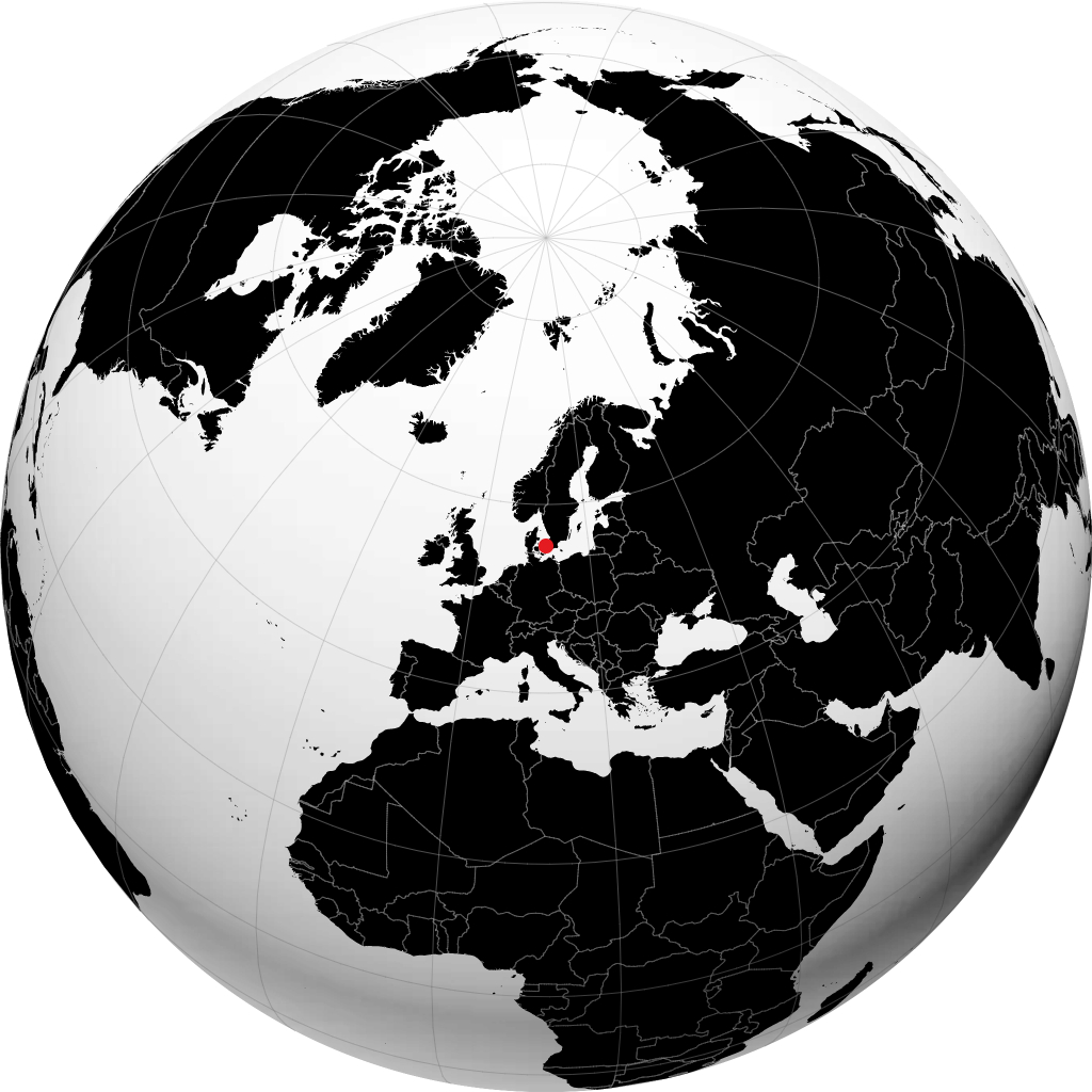 Roskilde sur le globe