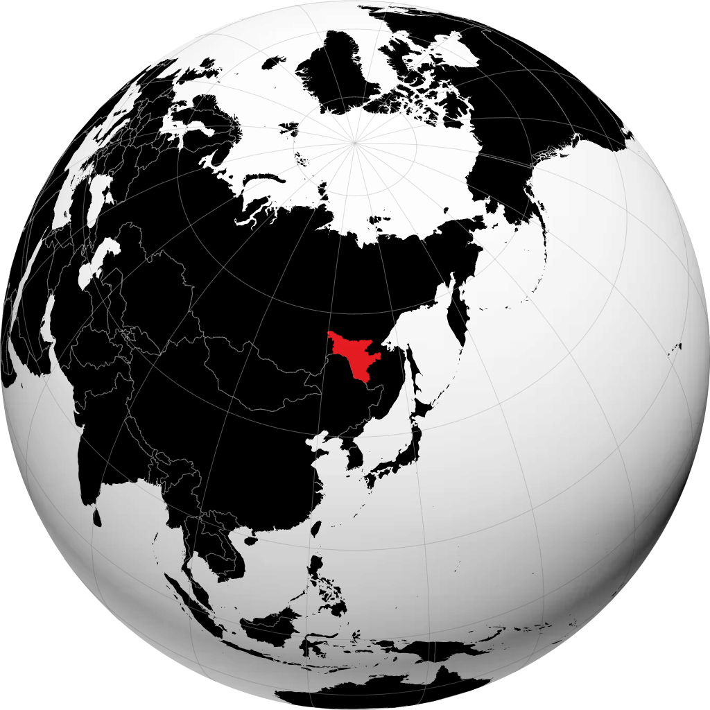 Région d’Amour sur le globe