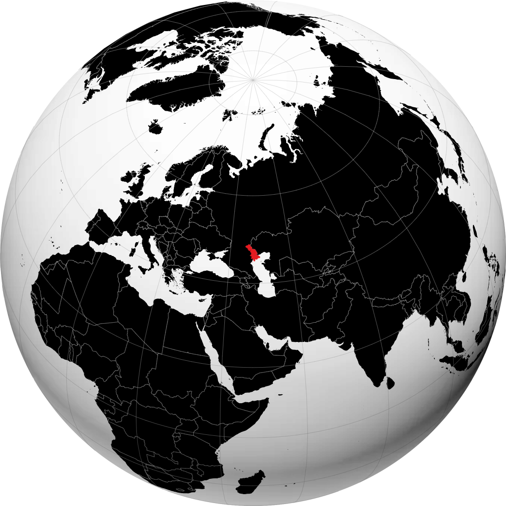 Région d’Astrakhan sur le globe