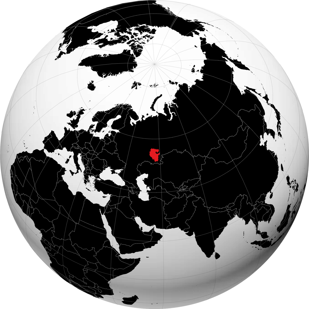 Bachkortostan sur le globe