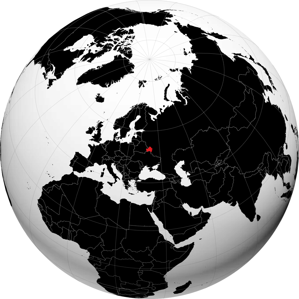 Région de Briansk sur le globe