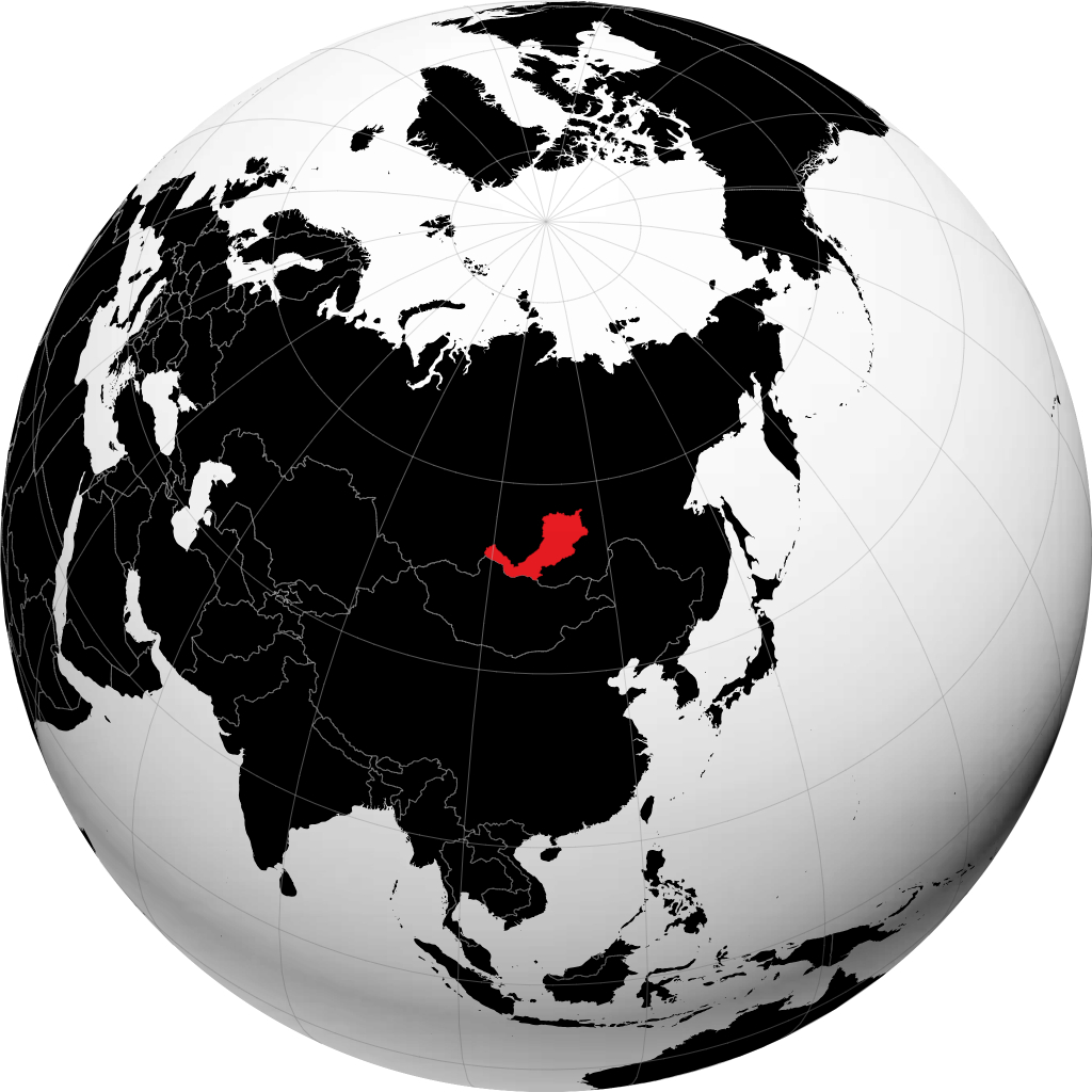 Bouriatie sur le globe