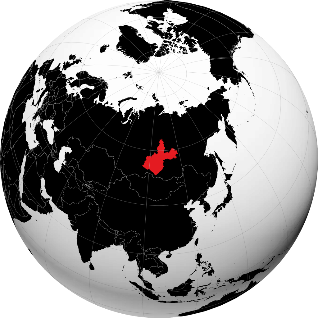 Oblast d’Irkoutsk sur le globe