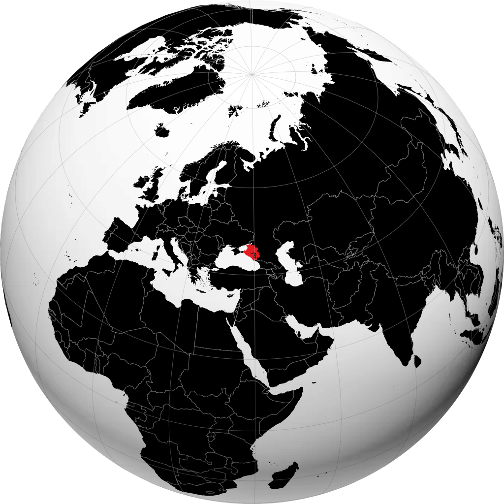 Kraï de Krasnodar sur le globe