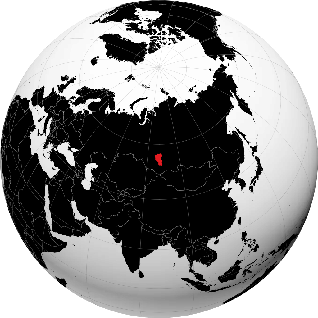 Oblast de Kemerovo sur le globe