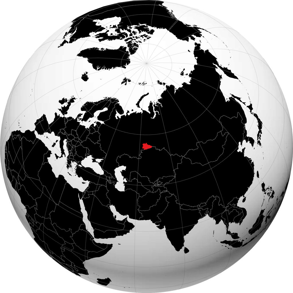 Oblast de Kourgan sur le globe