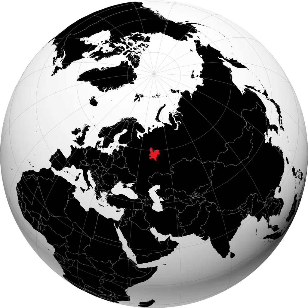 Oblast de Kirov sur le globe