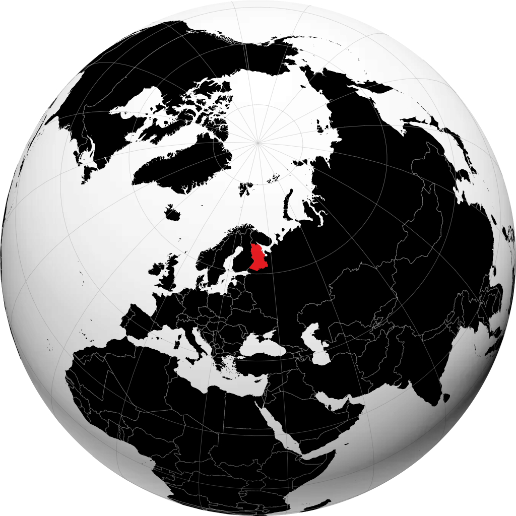 Carélie sur le globe