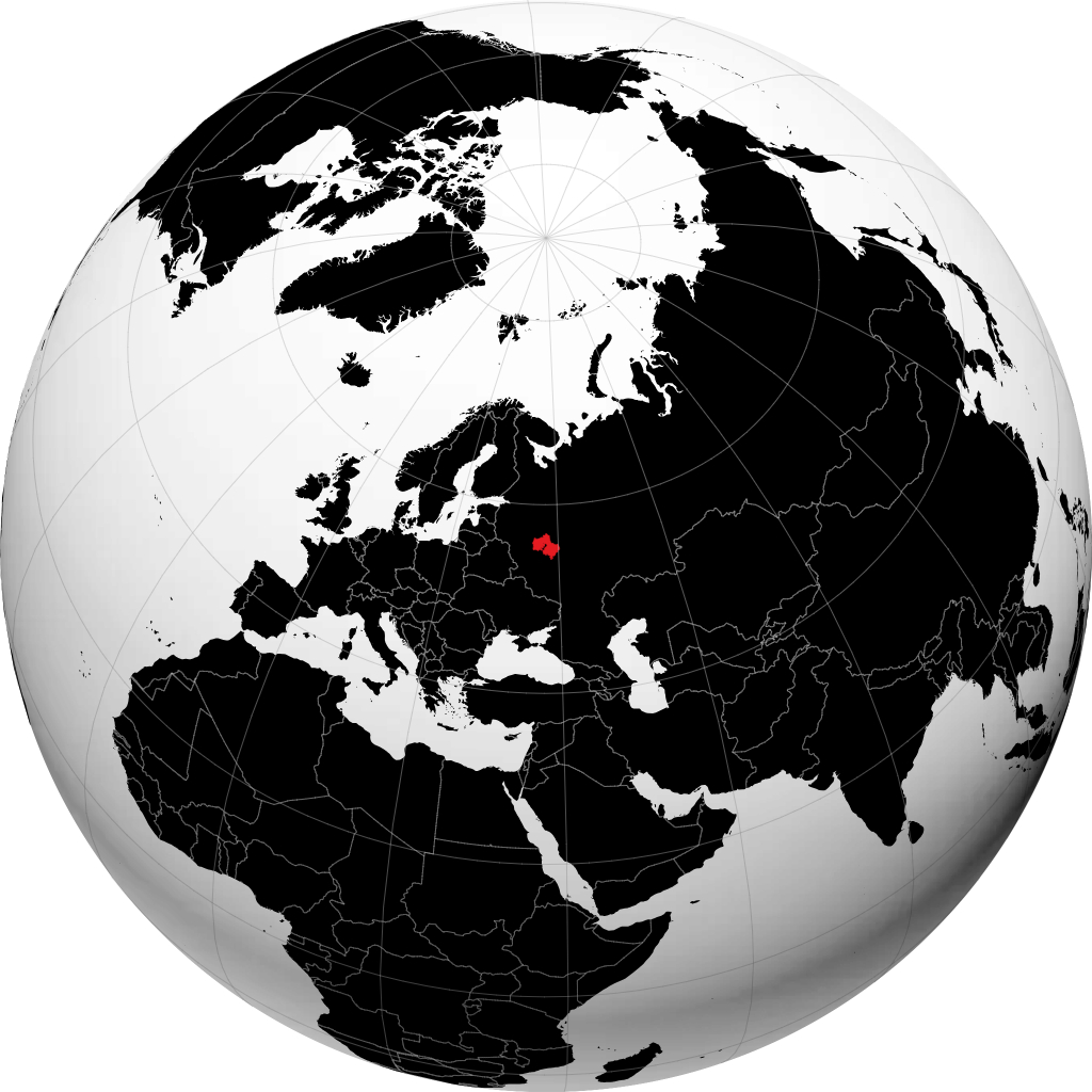 Région de Moscou sur le globe