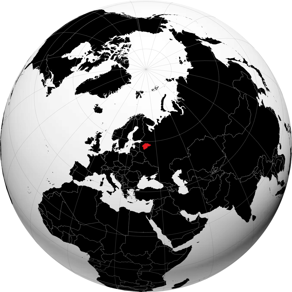 Région de Novgorod sur le globe