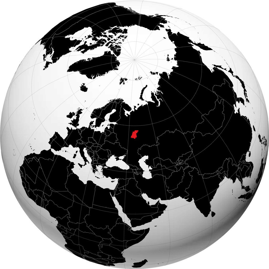 Région de Nijni Novgorod sur le globe
