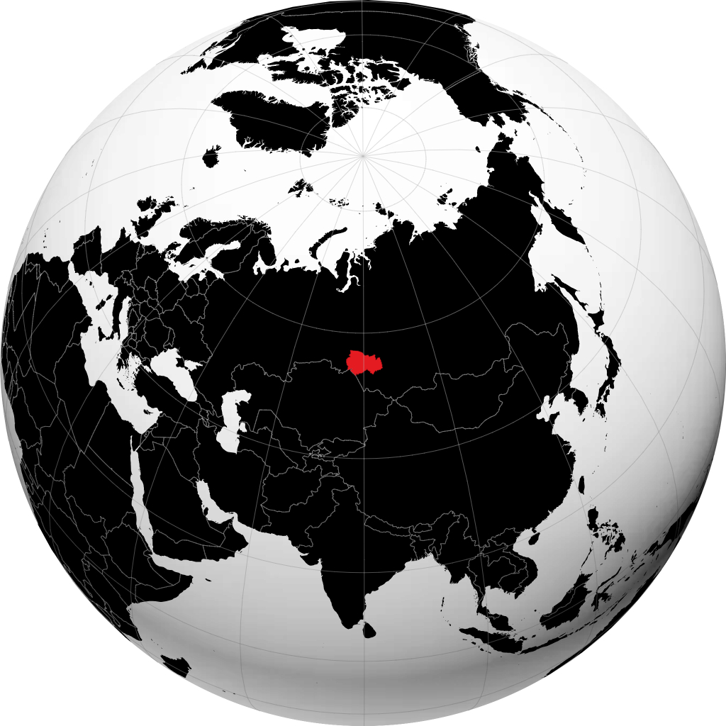 Région de Novossibirsk sur le globe