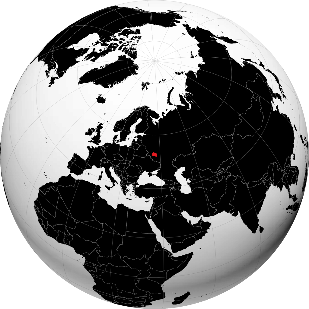 Oblast d'Orel sur le globe
