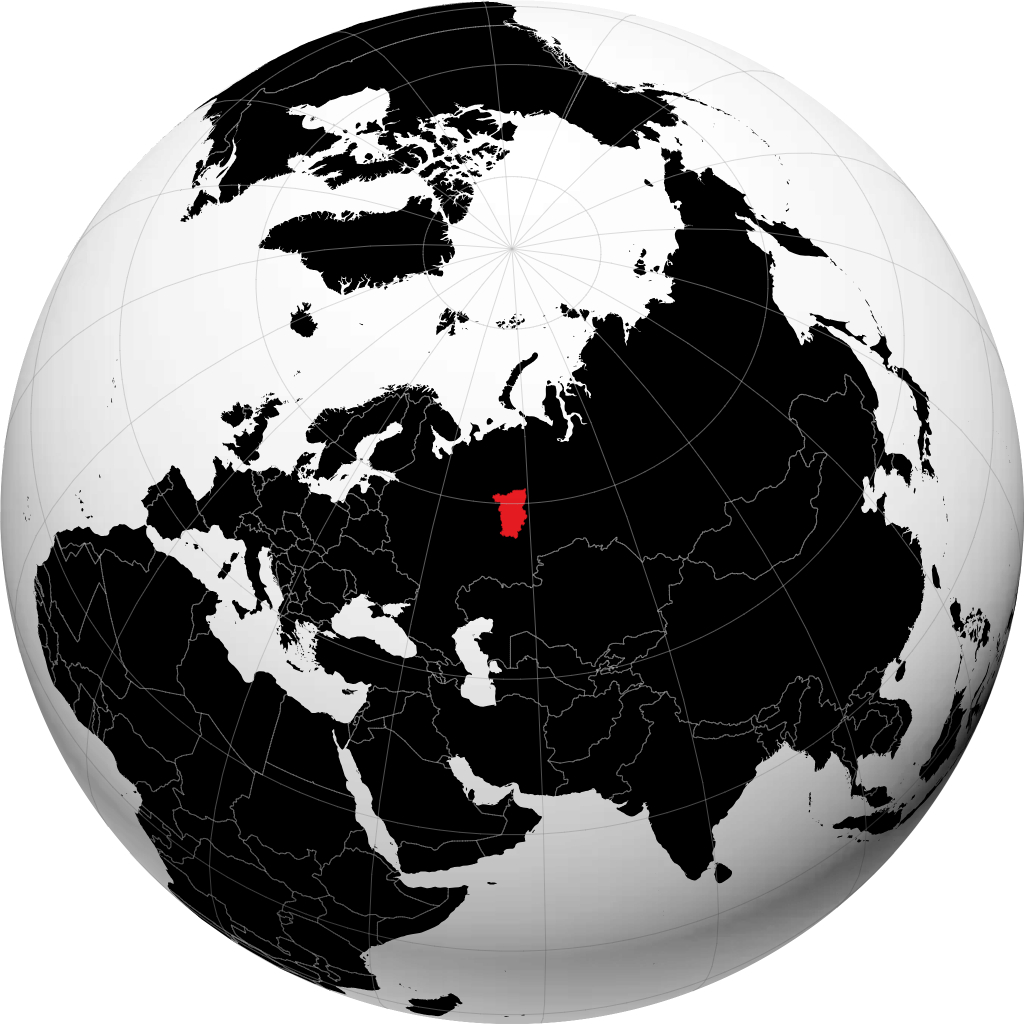 Kraï de Perm sur le globe