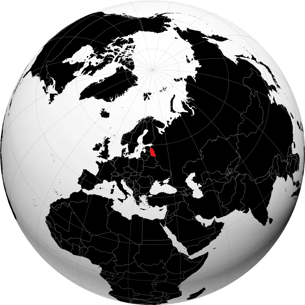 Oblast de Pskov sur le globe