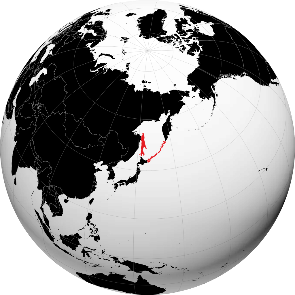 Oblast de Sakhaline sur le globe