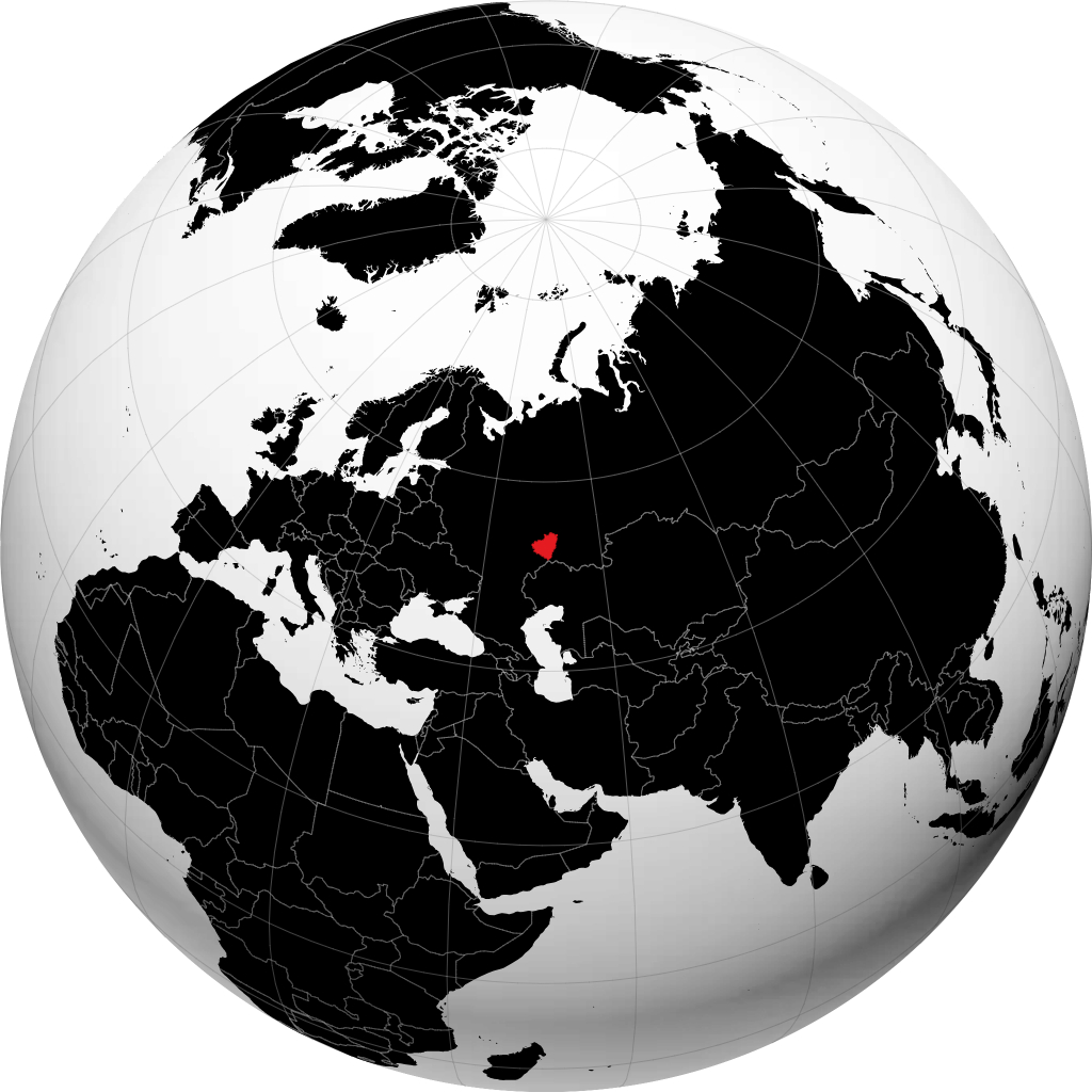 Oblast de Samara sur le globe