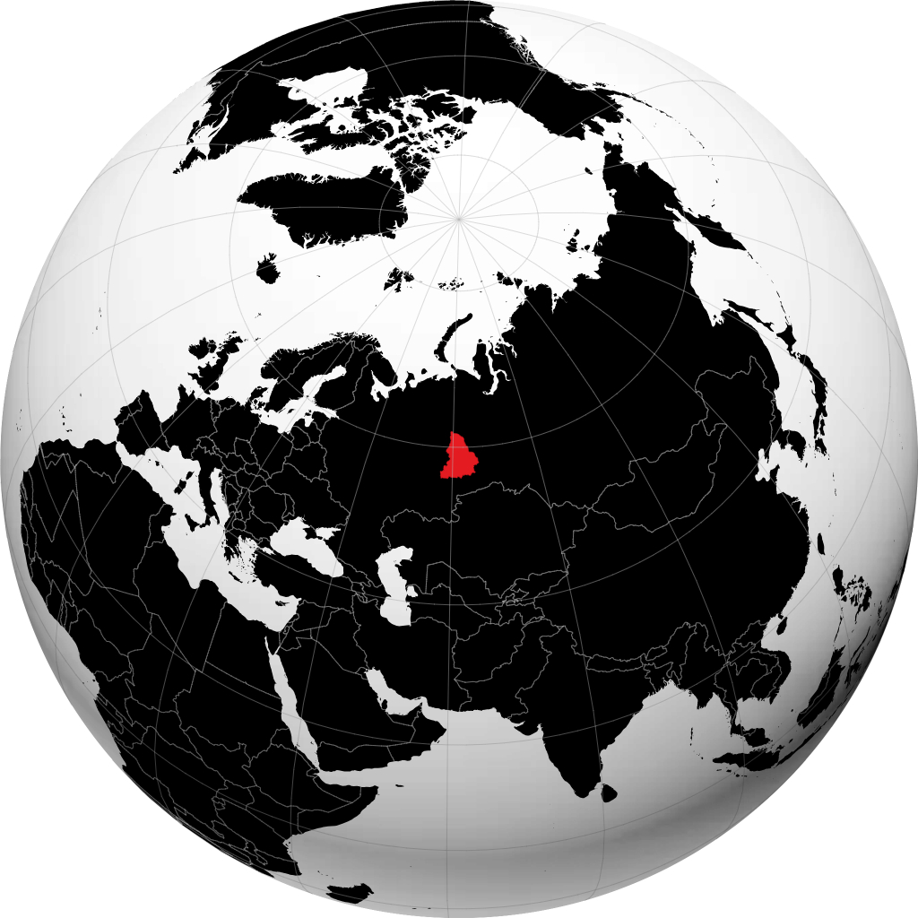 Oblast de Sverdlovsk sur le globe