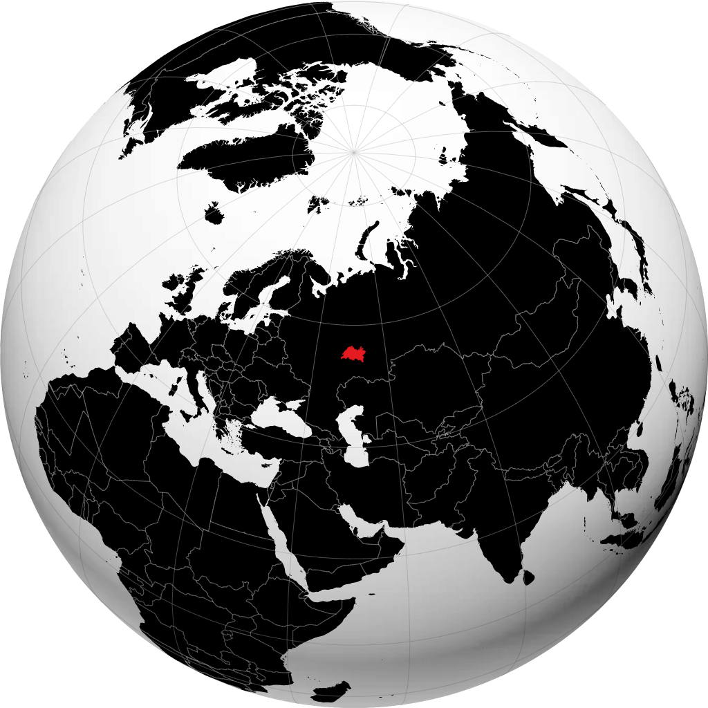 Tatarstan sur le globe