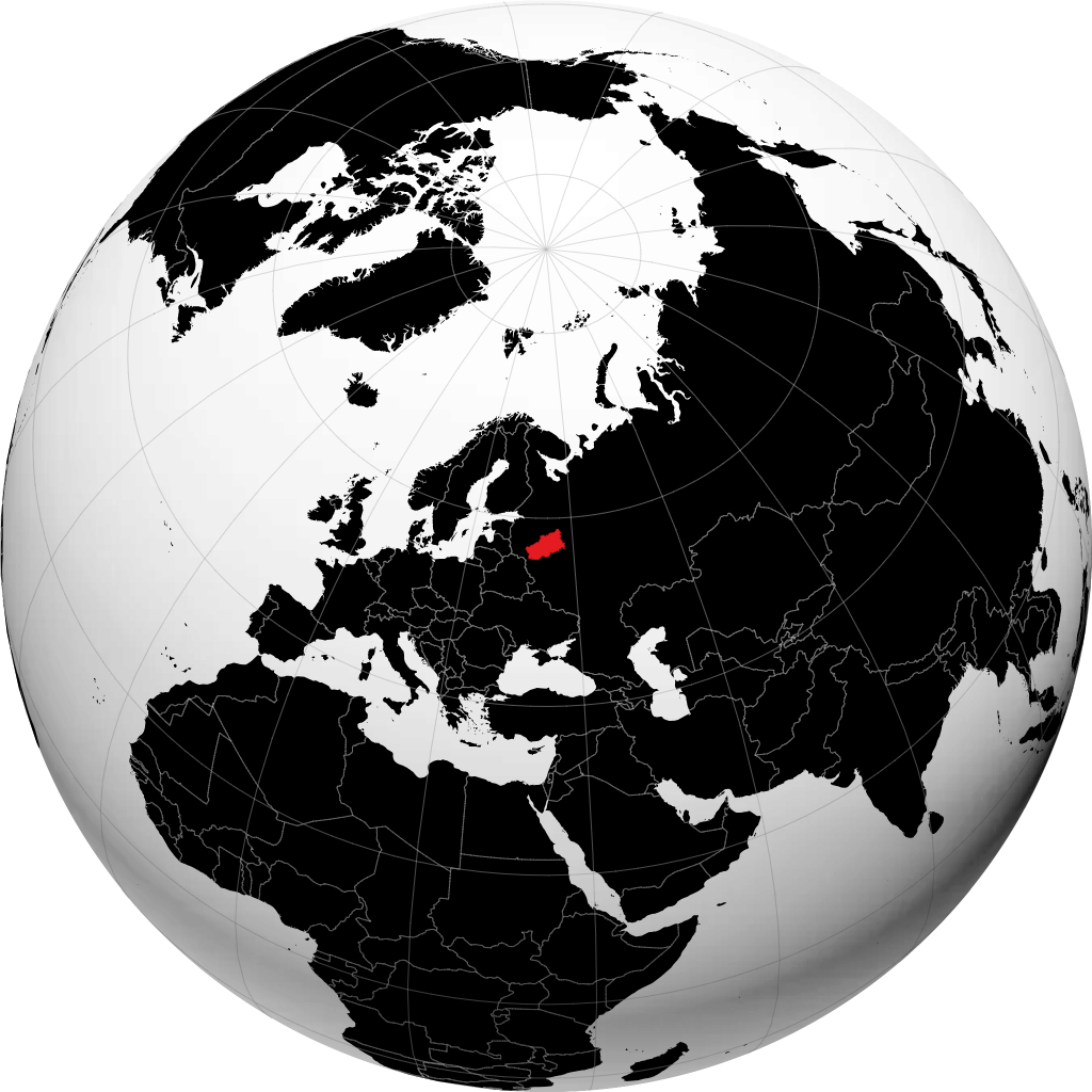 Oblast de Tver sur le globe