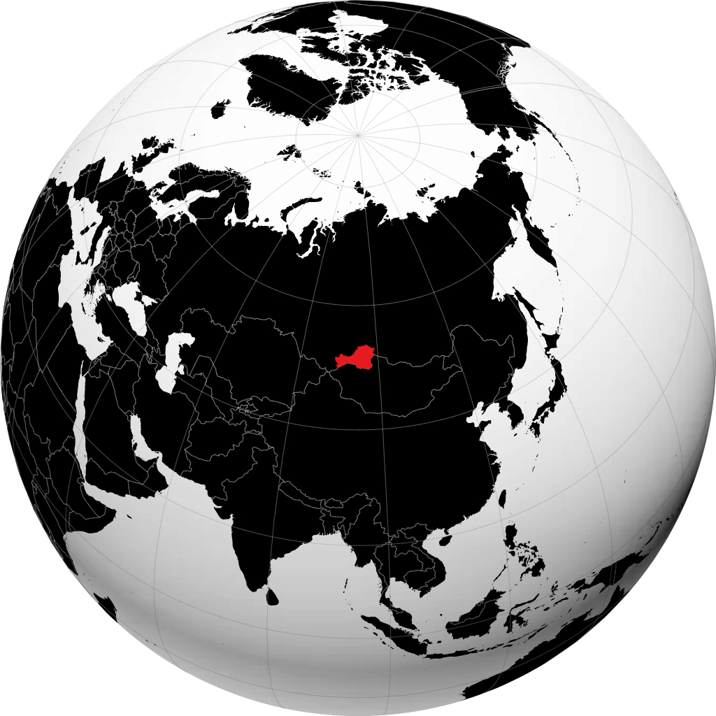 République de Touva sur le globe