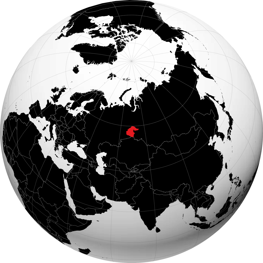 Oblast de Tioumen sur le globe