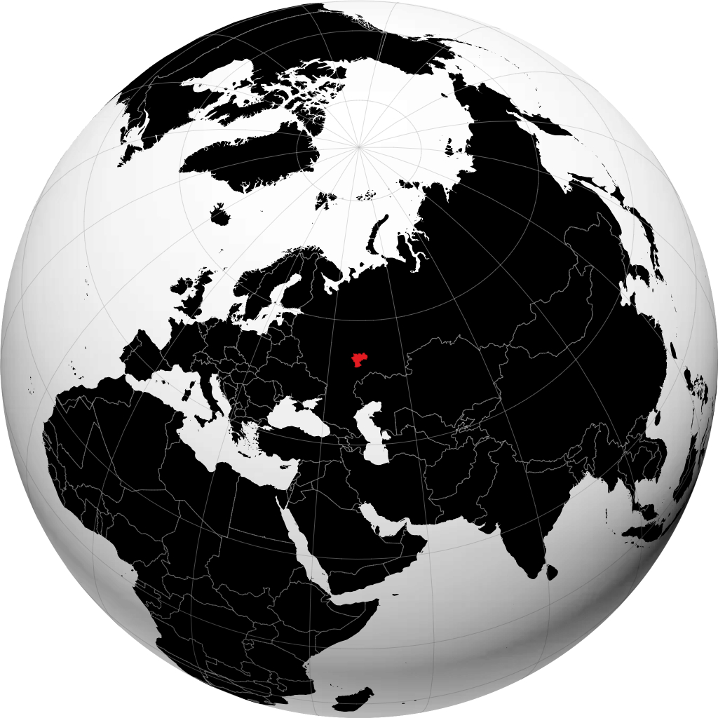 Oblast d'Oulianovsk sur le globe