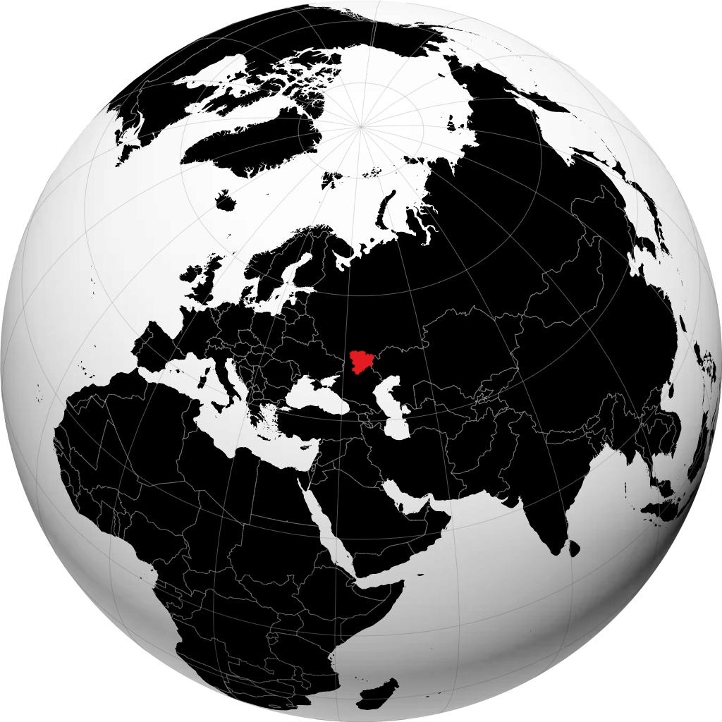 Région de Volgograd sur le globe