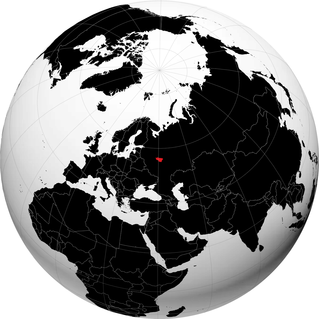 Région de Vladimir sur le globe