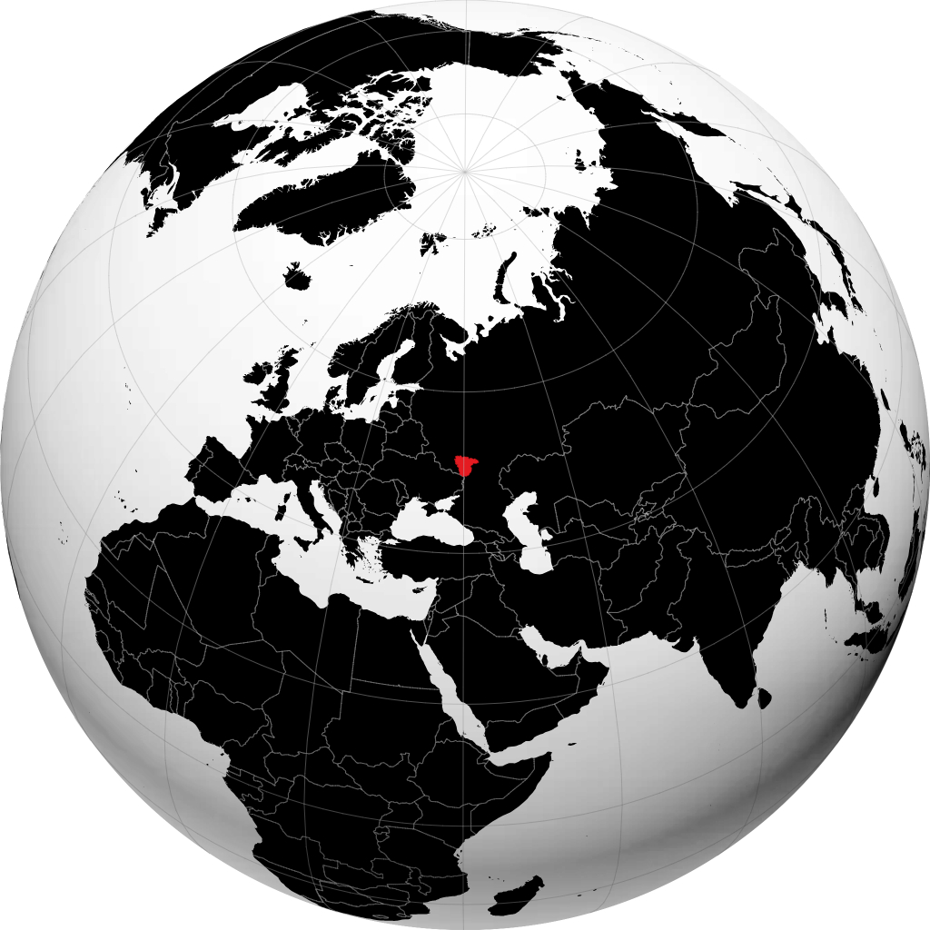 Région de Voronej sur le globe