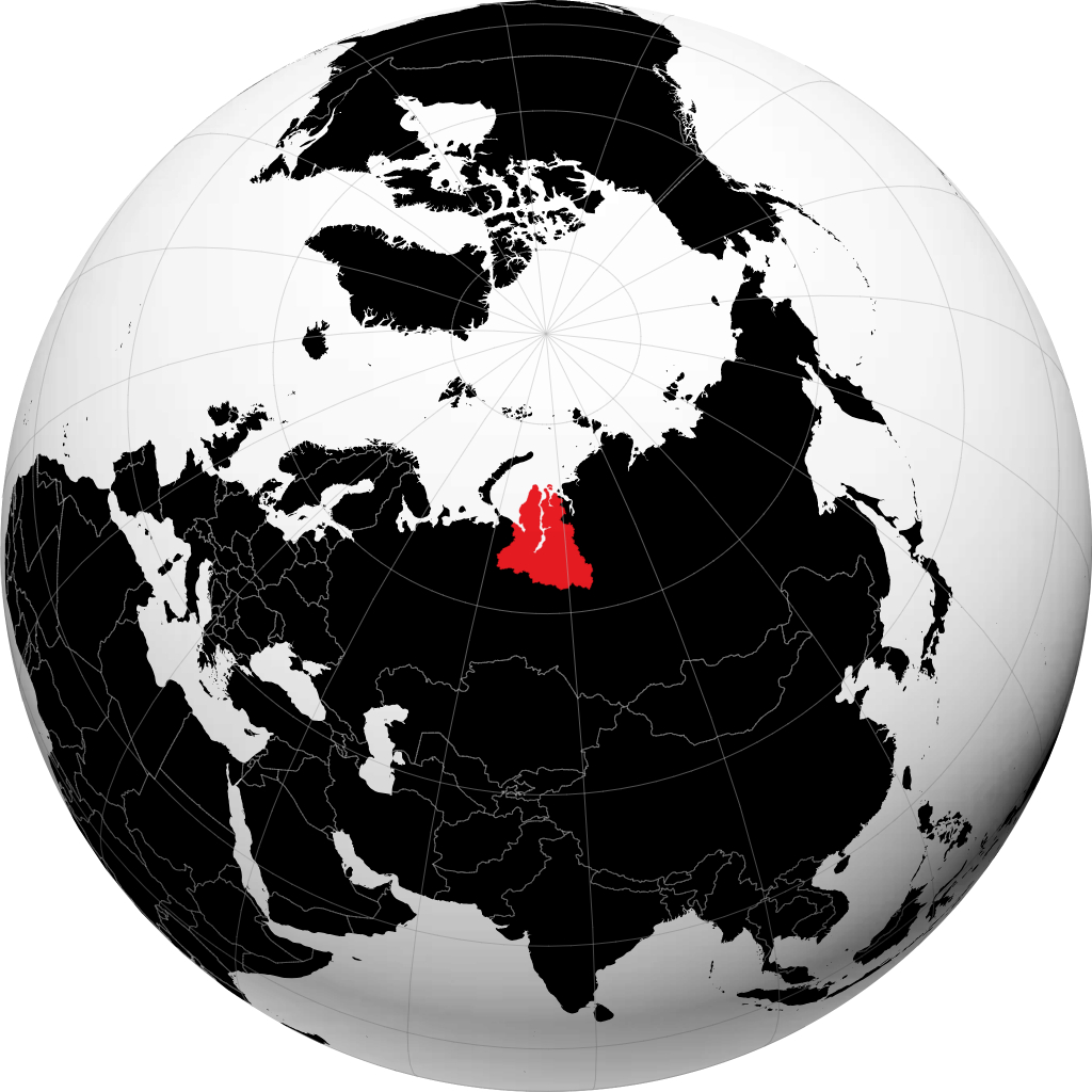 District autonome de Iamalo-Nenets sur le globe