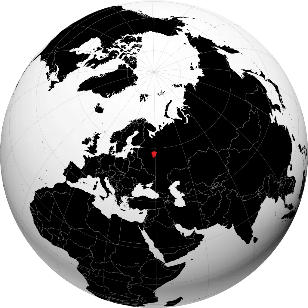 Oblast de Iaroslavl sur le globe
