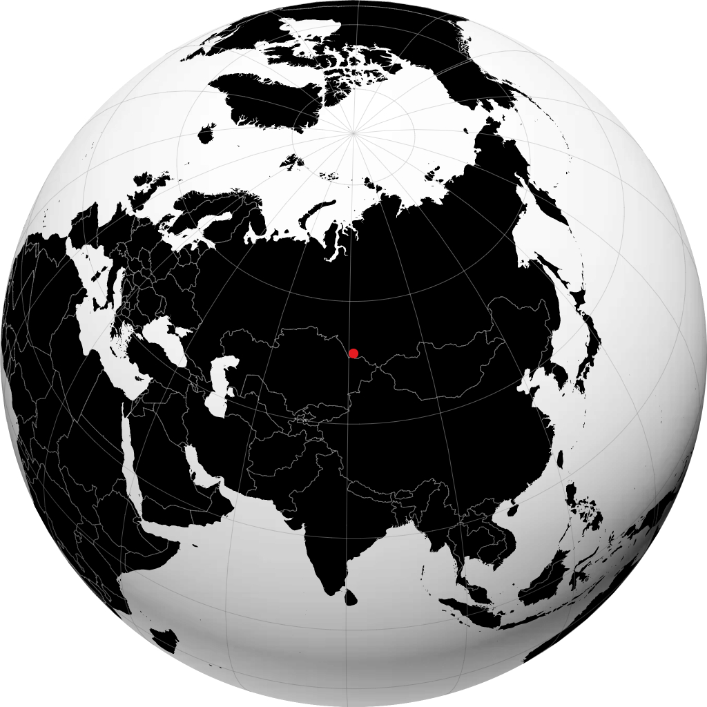 Rubtsovsk sur le globe