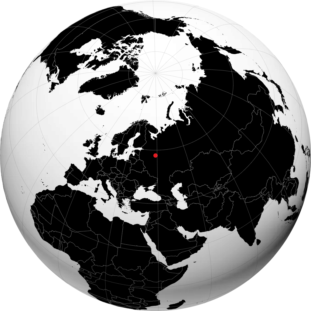 Rybinsk sur le globe