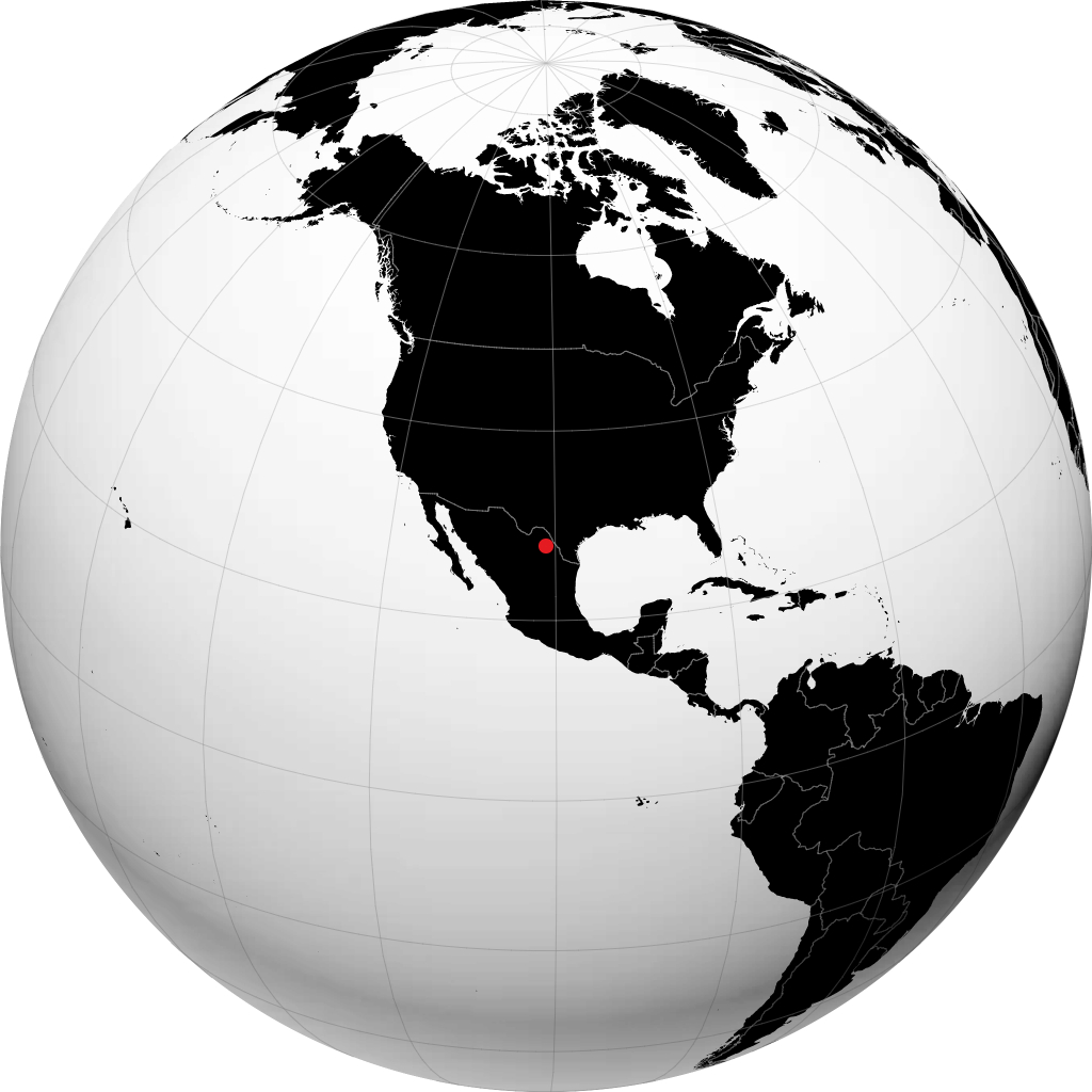 Sabinas sur le globe