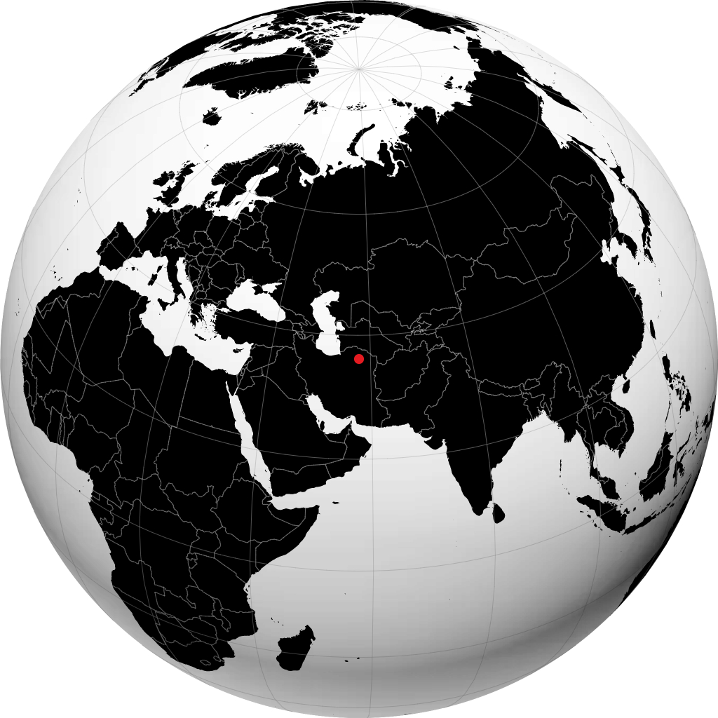 Sabzevar sur le globe