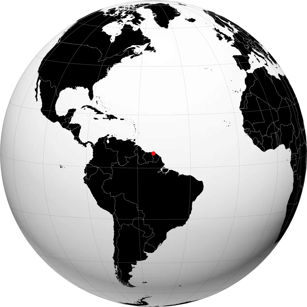 Saint-Laurent-du-Maroni sur le globe