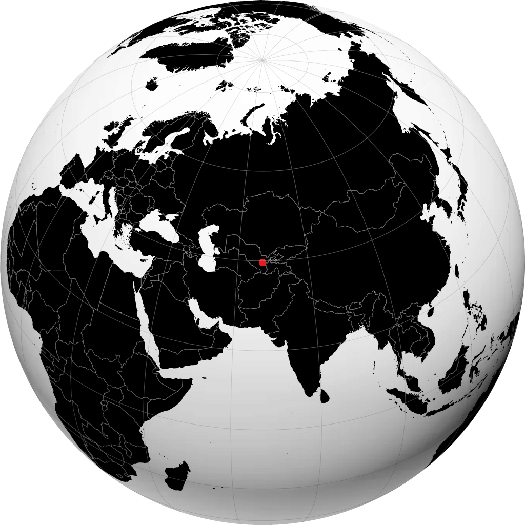 Samarcande sur le globe
