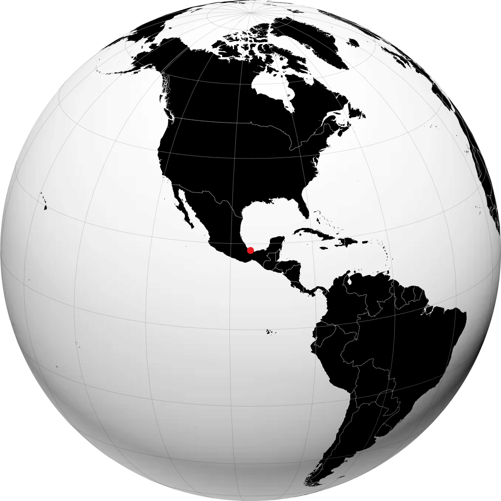 San Andrés Tuxtla sur le globe