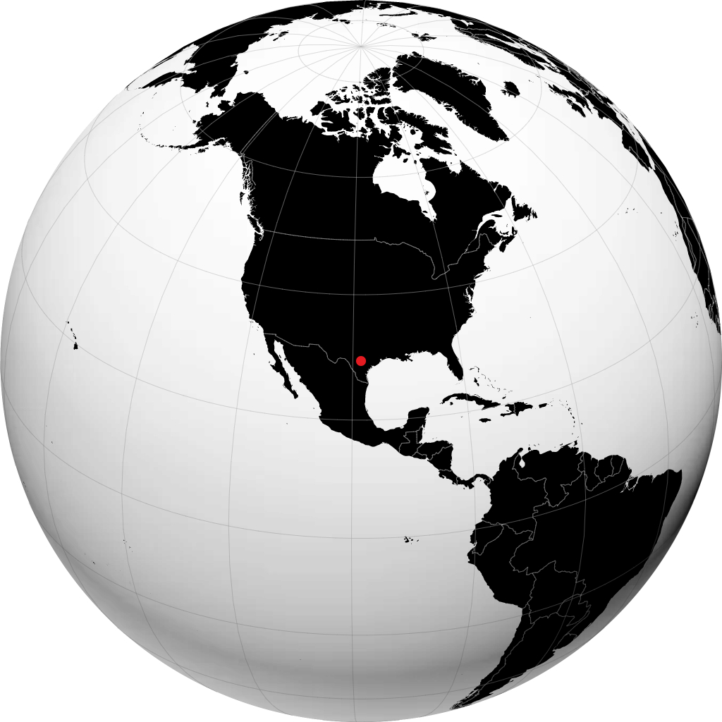 San Antonio sur le globe